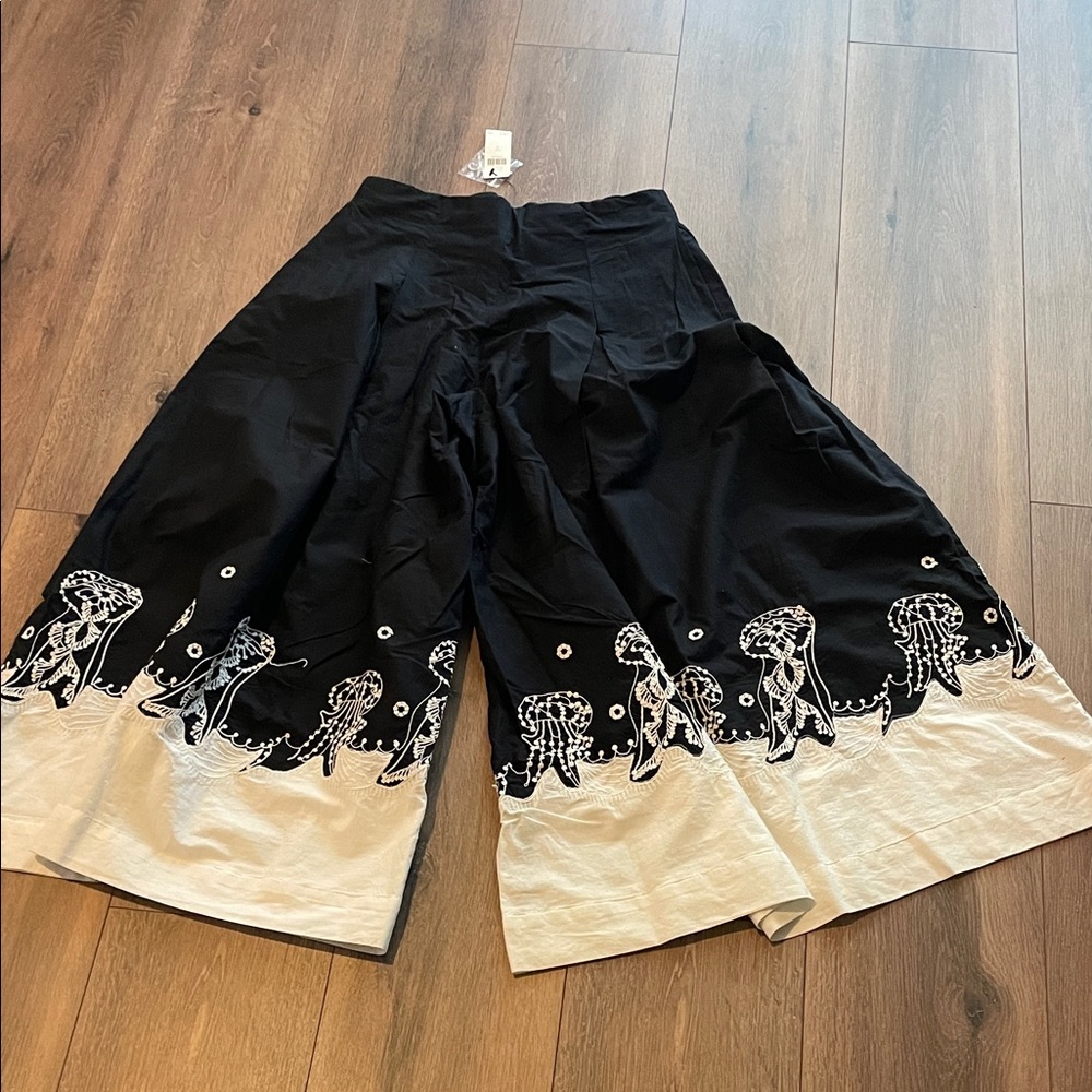 Maeve Jellyfish Cullotte Wide Leg Crop Pants - Picture 2 of 5